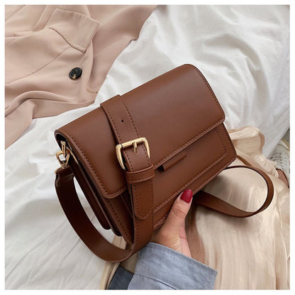 IELGY Bags Western-style women's bags Trendy Korean texture messenger bag Simple fashion solid color small square bag