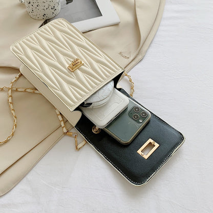 IELGY New fashion rhombus chain shoulder bag street trend retro small bag women