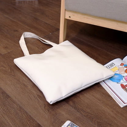 Solid color canvas bag art female shoulder canvas bag