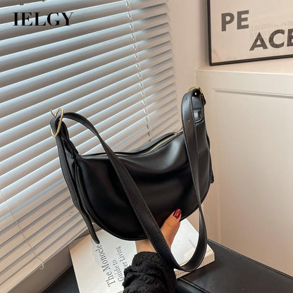 IELGY One-shoulder underarm bag women's high-end Western-style dumpling bag