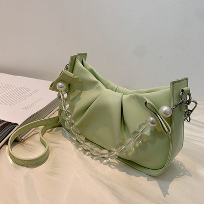 IELGY female bag crystal beads portable Korean style simple one-shoulder messenger bag