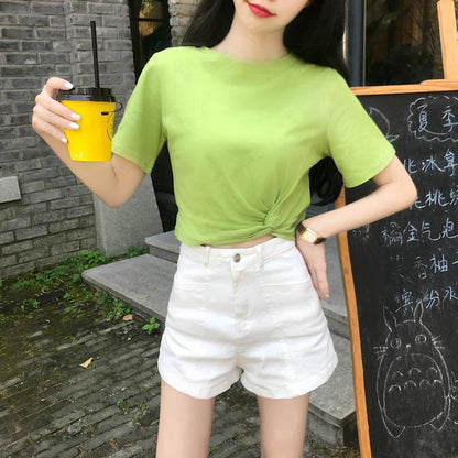IELGY Women's summer short-sleeved short-sleeved T-shirt