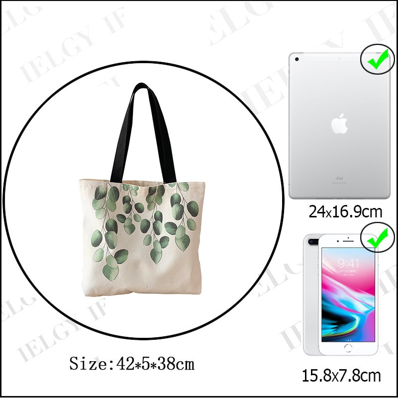 IELGY original women's single shoulder Japanese Harajuku small fresh canvas bag