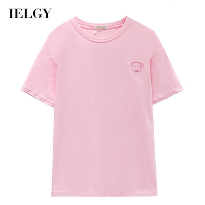 IELGY cotton simple bottoming shirt new summer women's loose t-shirt all-match top
