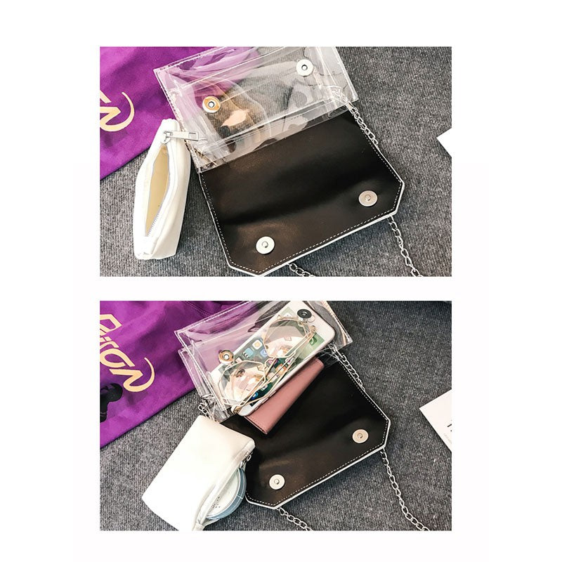 Laser Transparent Jelly Bag Messenger Bag