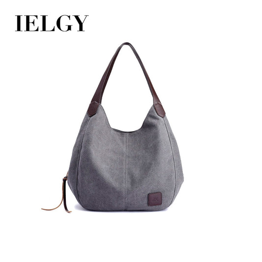 New canvas bag female bag fashion wild art simple shoulder bag multi-compartment leisure big bag