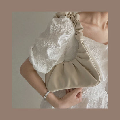 IELGY Ladies armpit bag fold cloud bag shoulder messenger bag niche texture handbag