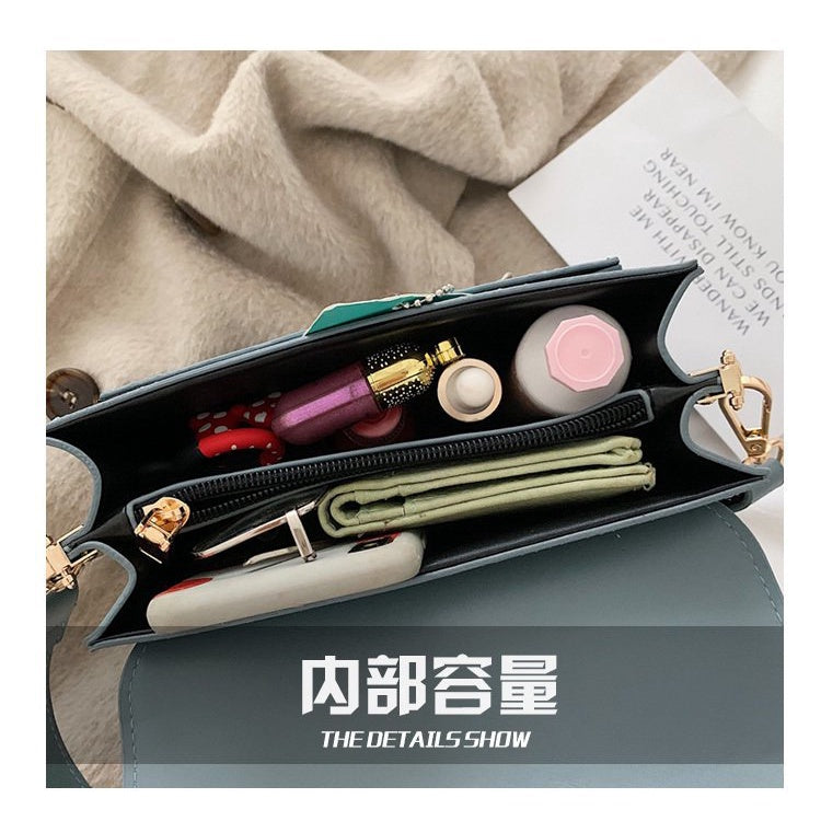 IELGY Bags Western-style women's bags Trendy Korean texture messenger bag Simple fashion solid color small square bag