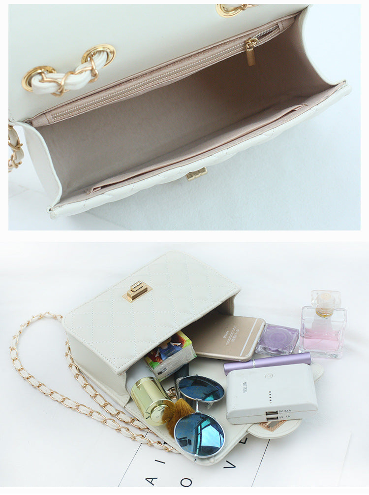 IELGY square bag shoulder messenger bag small fragrance rhombic chain bag Joker bag