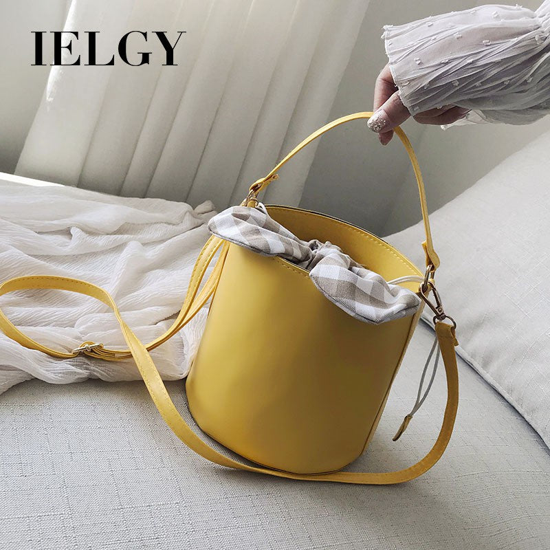 IELGY bag female Korean version of all-match casual bucket bag fashion simple shoulder messenger bag