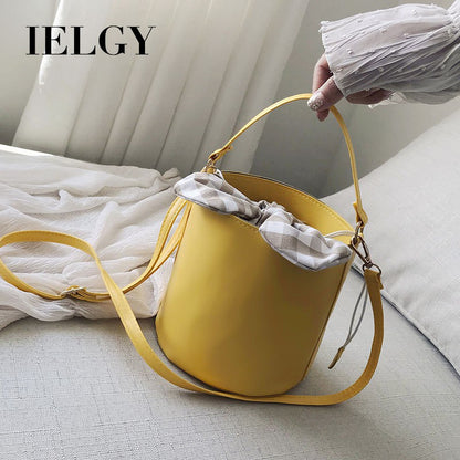 IELGY bag female Korean version of all-match casual bucket bag fashion simple shoulder messenger bag