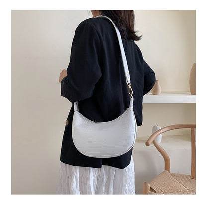 IELGY new fashion crocodile pattern wide shoulder strap portable saddle bag