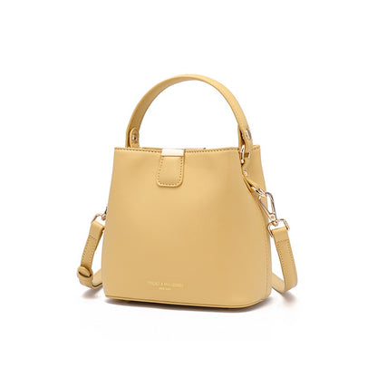 IELGY fashion small bag female wild tide bucket bag handbag Single shoulder messenger solid color large capacity for ladies trendy