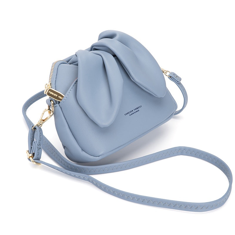 IELGY women's mini bucket rabbit ear messenger bag