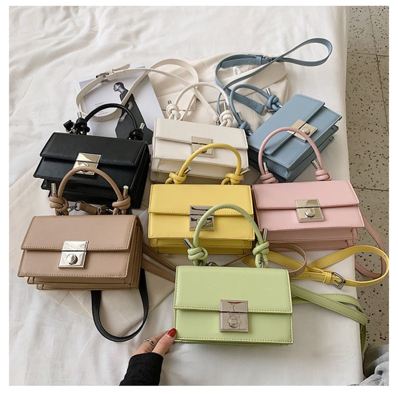 IELGY PU One shoulder Commuting Pink Women's messenger bag Solid color Fashion Square Casual