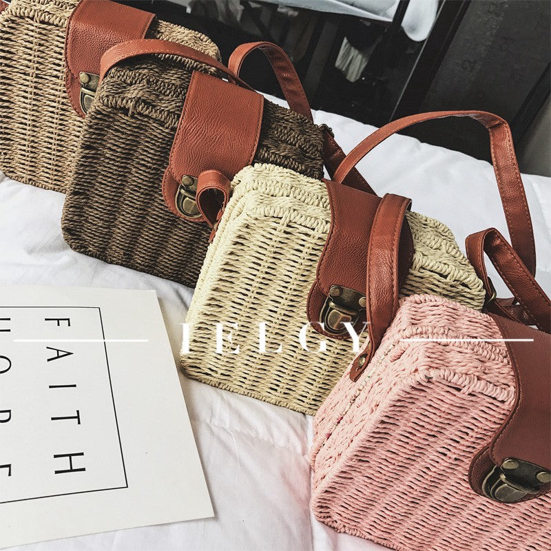 IELGY Mini Square Retro Beach Bag Messenger Bag