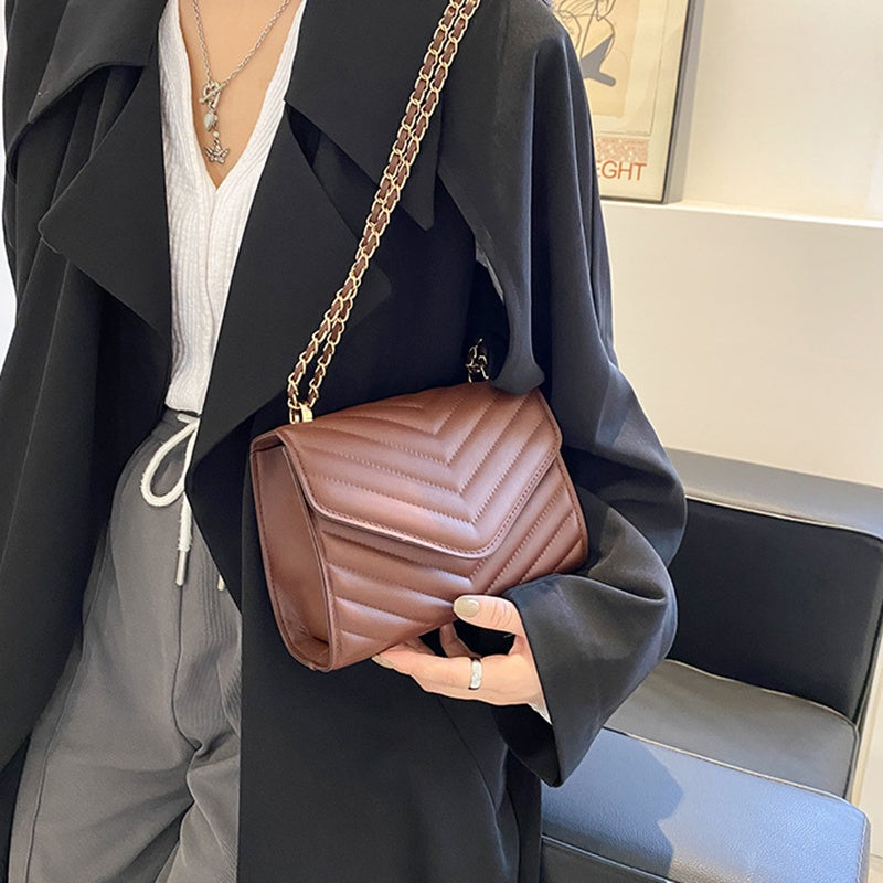 IELGY Fashion Solid Color Texture Comfortable Shoulder Strap Square Crossbody Bag