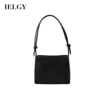 IELGY Women's bag solid color Retro All-matching one shoulder underarm bag rhombus popular fashion crossbody