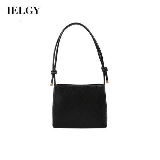 IELGY Women's bag solid color Retro All-matching one shoulder underarm bag rhombus popular fashion crossbody