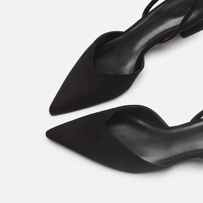 IELGY Simple pointed toe square heel sandals women