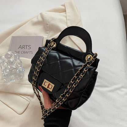 IELGY fashion ladies texture chain shoulder bag Korean version of rhombus