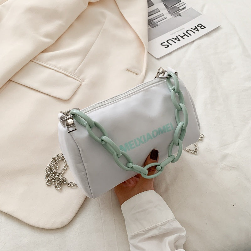 IELGY High sense of Internet celebrity summer casual letter street shooting bag tide wild one-shoulder messenger bag