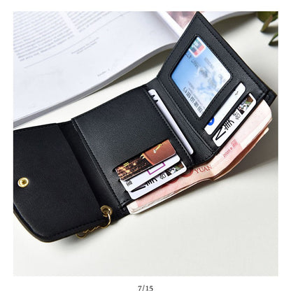 New wallet short wallet PU soft leather three fold hand wallet