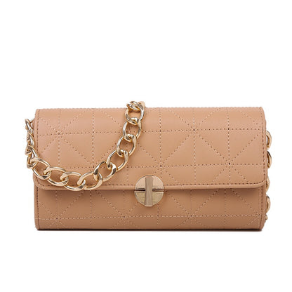 IELGY Trendy Ladies Small Bags Chain One Shoulder Black French Underarm Bag