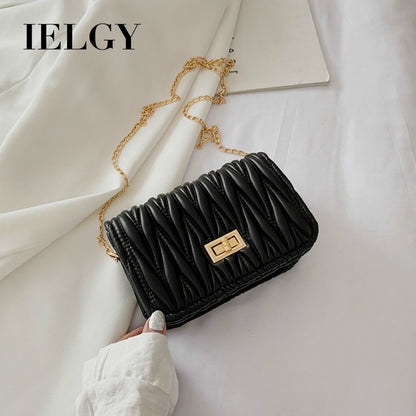 IELGY New fashion rhombus chain shoulder bag street trend retro small bag women