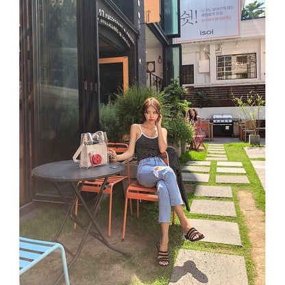 IELGY Transparent bag female jelly bag shopping bag shoulder bag