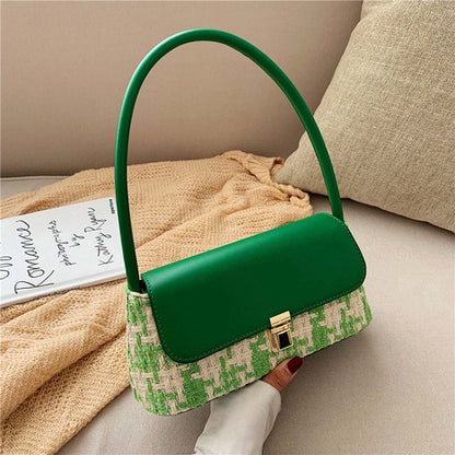 IELGY One-shoulder women's bag under the armor hit the Korean version net red woven handbag women