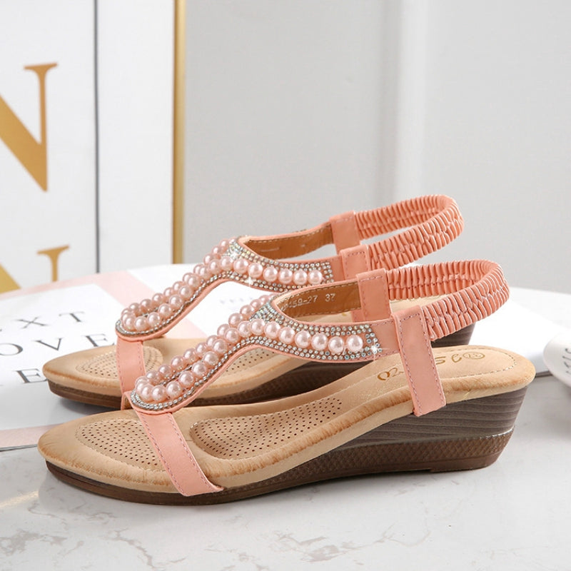 IELGY [Size36-42] sandals diamond simple casual large size women's shoes  Multiple colors available