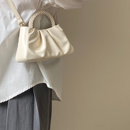 IELGY pearl small handbag mobile phone bag shoulder messenger mini bag