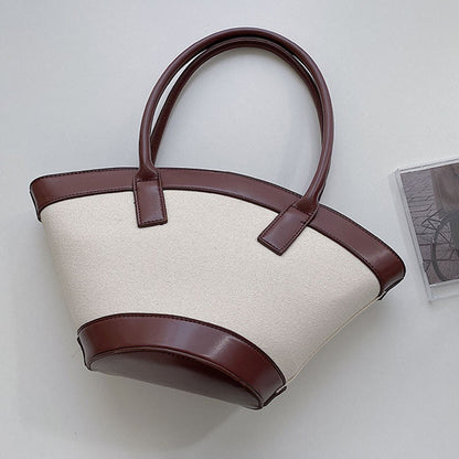 IELGY stitching bucket bags Women's bags zipper Fashion large capacity canvas ladies shoulder bags handbags fashion, trend