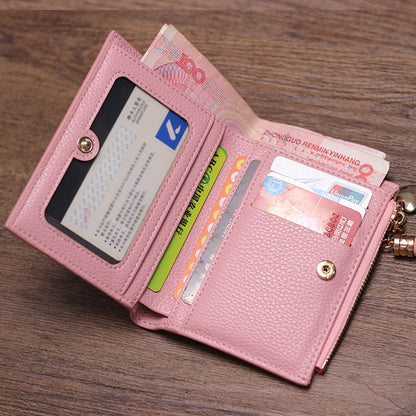 New stylish small wallet female short paragraph