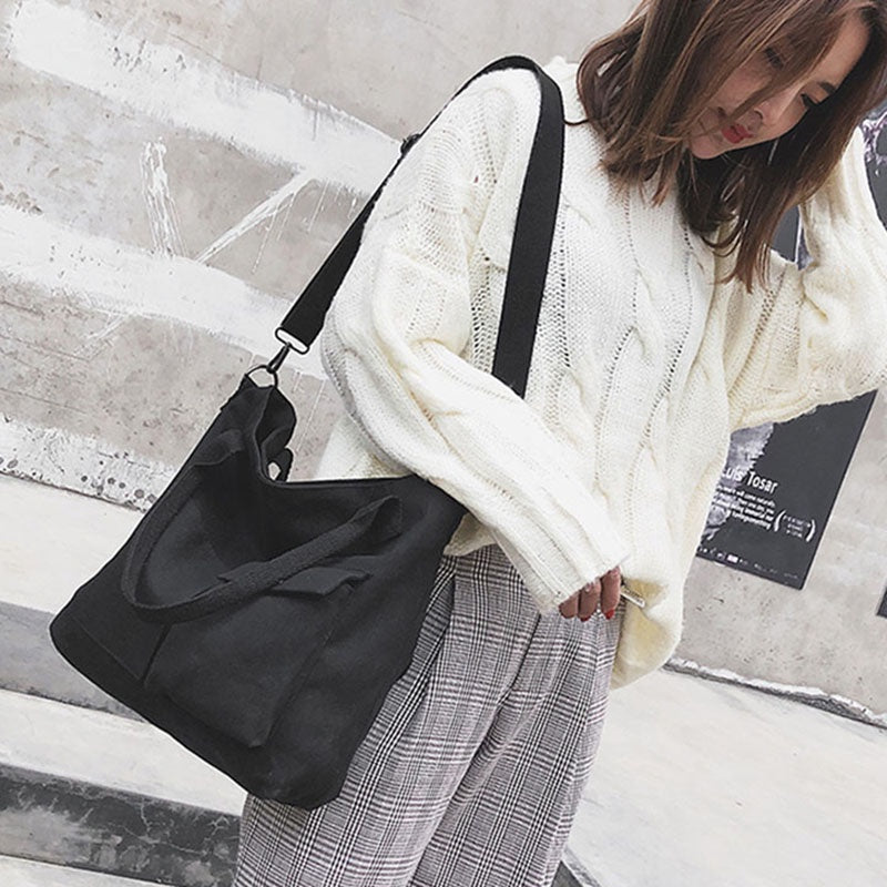 IELGY Ladies casual fashion large capacity canvas shoulder bag