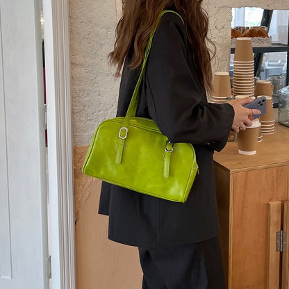 IELGY bag Retro soft leather underarm bag handbag fashionable large-capacity one-shoulder bag