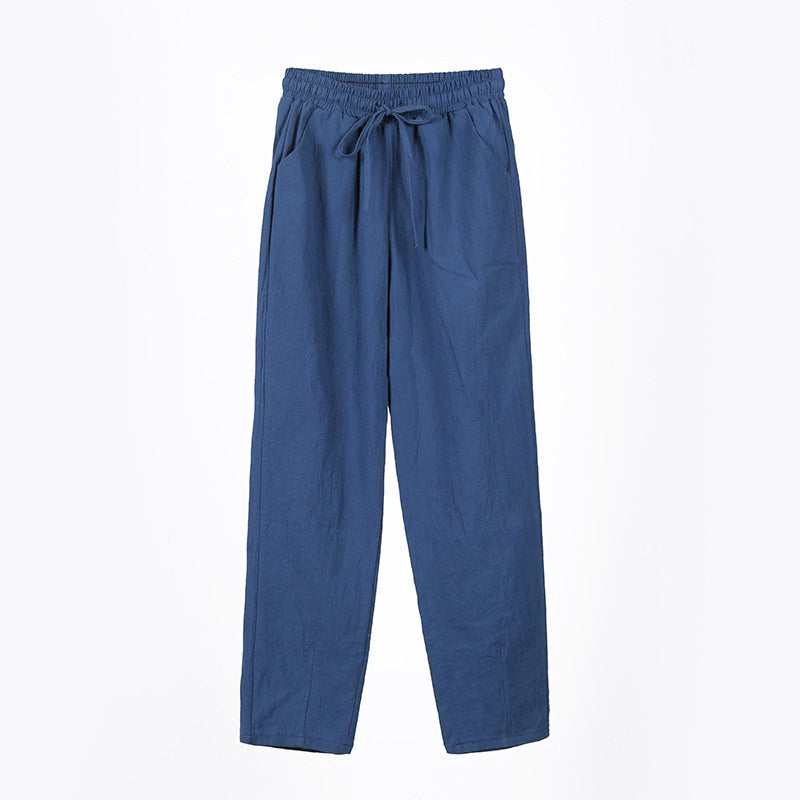 IELGY Cotton casual pants, harem pants, loose pants and thin legs