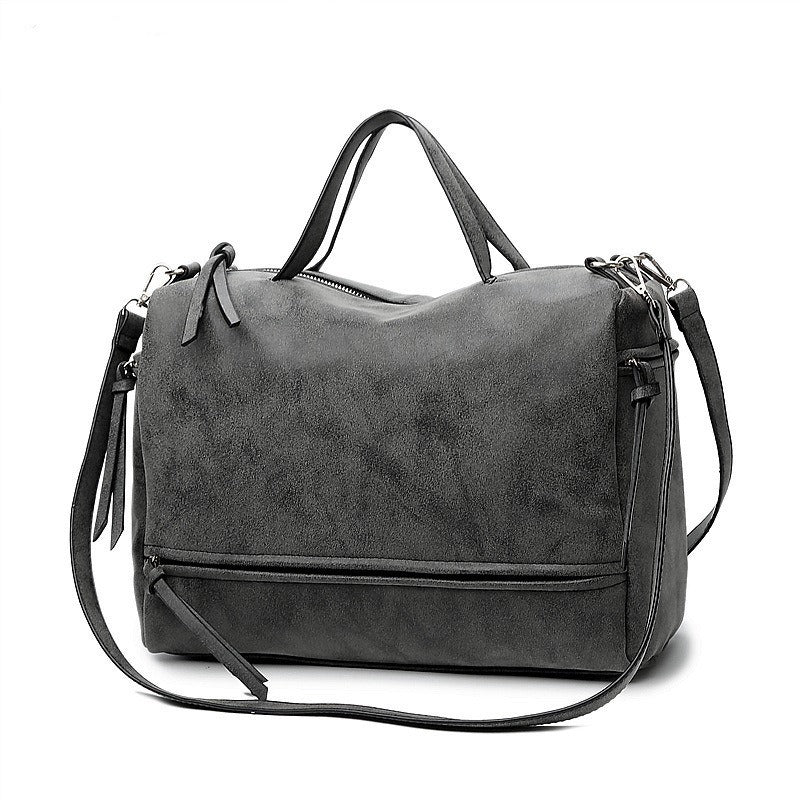 IELGY Handbag shoulder bag scrub machine bag retro diagonal big bag lady