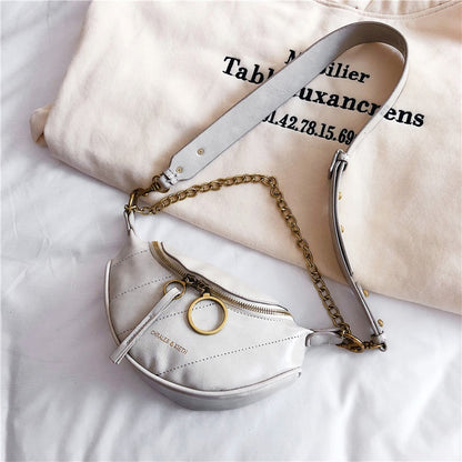 IELGY niche fashion bag chest bag all-match single shoulder messenger bag