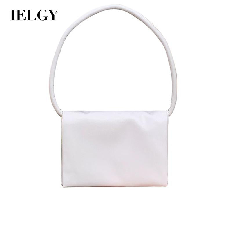IELGY Multi-Layer Soft Special-Interest Design Street shot French Handbag Graceful Baguette Bag Underarm Macaron Color
