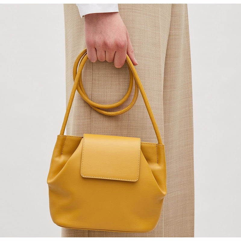 IELGY Niche Design Yellow Shoulder Messenger Bag