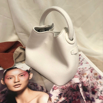 IELGY One-shoulder handbags fashion tide wild texture portable Messenger bucket bucket