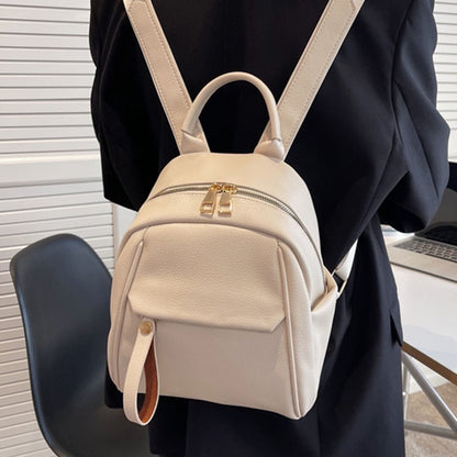 IELGY Soft Leather Ladies Backpack Fashion Art Travel Small Backpack