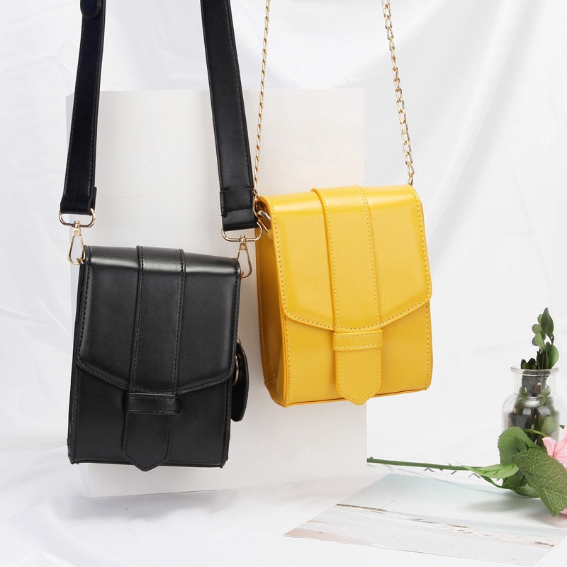 IELGY Women's bag shoulder bag diagonal wide shoulder strap small square bag