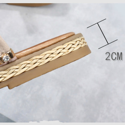 IELGY large size wild sandals comfortable fashion round head casual shoes