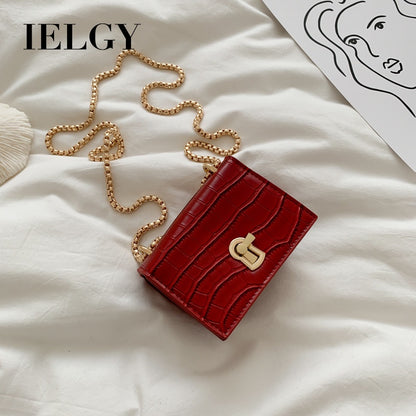 IELGY fashion women shoulder bags crocodile pattern square crossbody bags