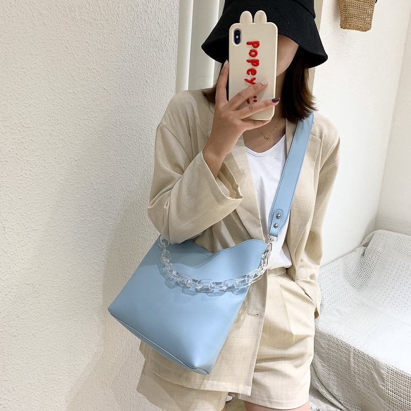 IELGY Popular bags women's large capacity shoulder bags tide chic chain messenger bag