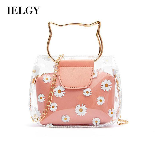 IELGY all-match daisy outing Korean version jelly bag design portable shopping mobile phone bag mother-and-child bag one-shoulder diagonal handbag