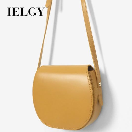 IELGY  retro saddle bag women bag Hong Kong wind oblique satchel ins small bag single shoulder simple 100 lap